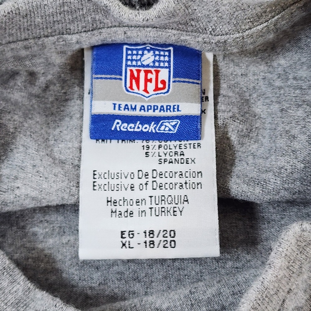 Reebok New York Giants NFL T-Shirt Youth XL 18/20 Gray Graphic Sport - Picture 6 of 9
